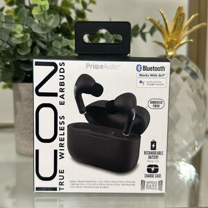 ICON Bluetooth Wireless Earbuds with Charging Case Black